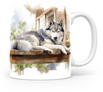Mok Malamute Beker voor koffie of tas voor thee, cadeau voor dierenliefhebbers, moeder, vader, collega, vriend, vriendin, kantoor, opa, oma, hond, kerst, sinterklaas, verjaardag