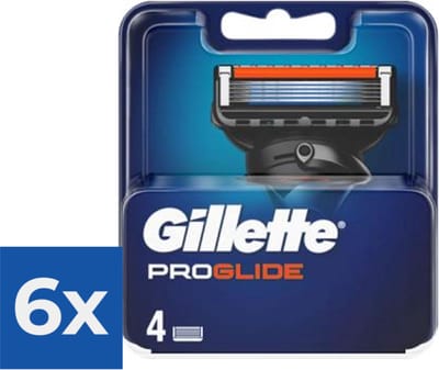 Gillette - Fusion 5 - ProGlide - Scheermejses/Navulmesjes - 4 Stuks - Voordeelverpakking 6 stuks