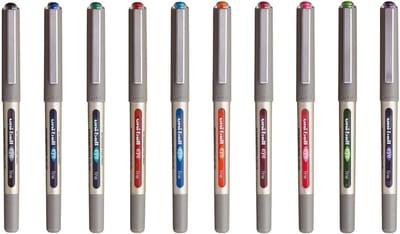 uni-ball Eye Fine UB-157 Rollerball Pennen - Set van 10 - Assorti Kleuren - 0.7mm Schrijfbreedte - Watervaste Inkt - Mitsubishi Pencil - Voor Bullet Journal, School & Kantoor