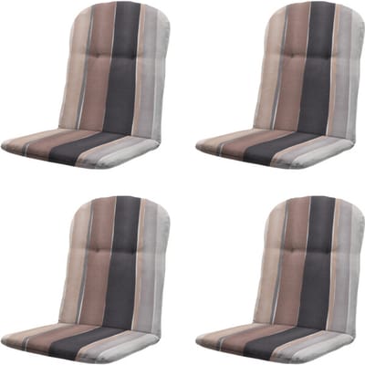 Madison kuipstoelkussen hoge rug nox - 96x45x3,5cm set van 4