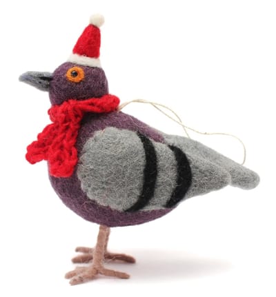 Kerst duif vilten kersthanger - Amica