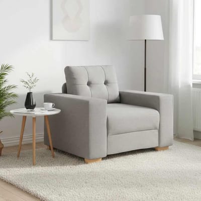 vidaXL - Fauteuil - Wolgrijs - 100x78x80 - cm - Stof