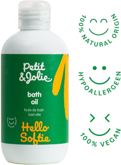 Petit&Jolie badolie - 200 ml - natuurlijke huidverzorging - verzacht de huid - geschikt voor zeer gevoelige kinderhuidjes