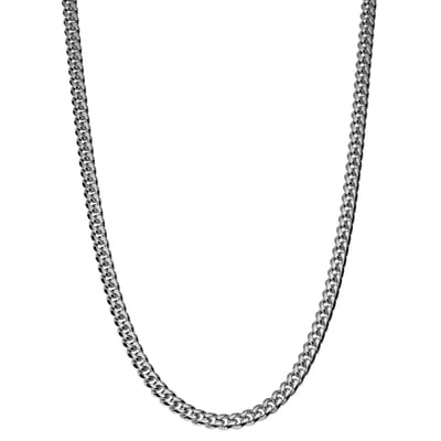 Argentia | 925s | 6 mm Gerhodineerde Sterling Zilveren Ketting met Gourmetteschakels