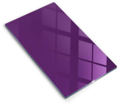 Wallfluent Glazen Snijplanken - Paars Snijplanken Glas - 30 cm x 52 cm - Donkeroranje Snijplanken van Glas - Hittebestendige Glazen Snijplank - Snijplank van Glas met Print - Antislip Keuken Snijplank Glas