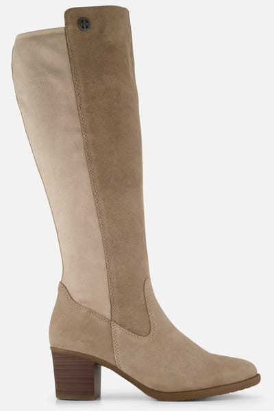 Rieker Hoge laarzen beige Suede - Dames - Maat 37