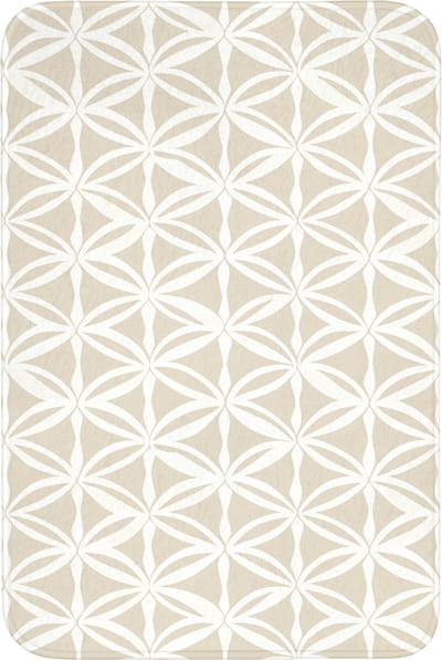 Badmat 60x90 cm - Antislip - Motief - Modern - Beige - Badmatten voor badkamer - Badkamermat - Douchemat - Badkamer mat