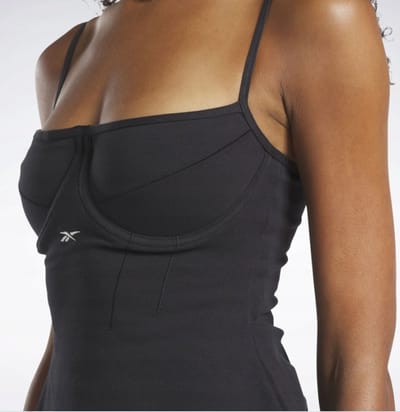 Reebok - Sportieve Jurk - Zwart - 3XL - Fiszbijnen