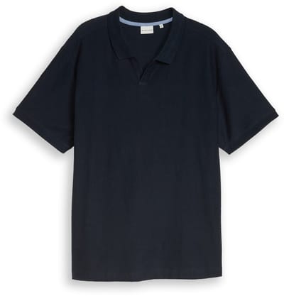 Tom Tailor - Plus Size - Poloshirt met ottomanstructuur - Maat 2XL - sky captain blue