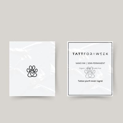 Tijdelijke tattoo pootje liefde | Neptattoo volwassenen | Tijdelijke tattoo voor volwassenen | Temporary tattoo | Plaktattoos voor volwassenen | Neptattoos | Probeer zorgeloos een tattoo | tattforaweek