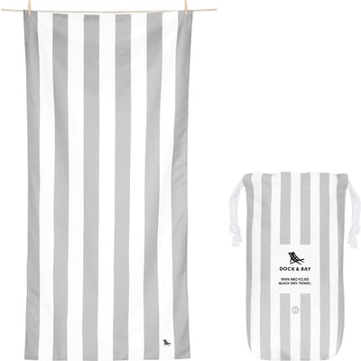 Dock & Bay Cabana - Strandlaken - Extra Large - ( 200x90cm ) - Goa Grey