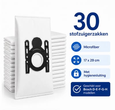 Kleanburg® - Stofzuigerzakken - Geschikt voor Bosch & Siemens - G-ALL - 30 stuks