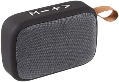 Draadloze LED Speaker - Draagbare Audio - Muziek Luisteren - 5 Watt Vermogen - Micro SD USB - Grijs