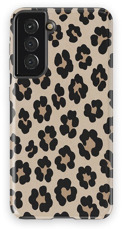 DripCase Luipaard Hoesje Samsung Galaxy S21 | Backcover met Mag | Hoesje met Dierenprint Samsung Galaxy S21 Leopard Light