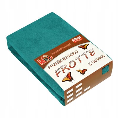 Badstof hoeslaken met elastiek 120x200 cm - Turquoise