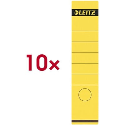 Leitz zelfklevende rugetiketten 1640 formaat 58 x 290 mm., kleur geel