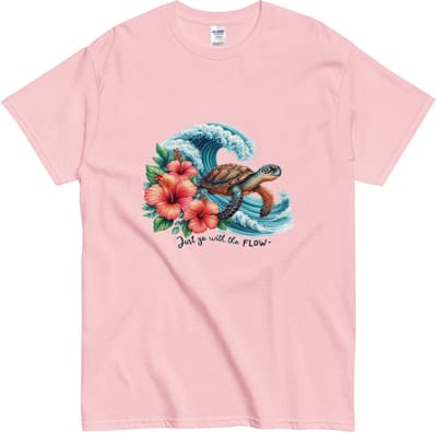 Tropisch Heren en Dames T Shirt - Chill Schilpad Bloemen en Quote - Zomer Vibes - Roze - S