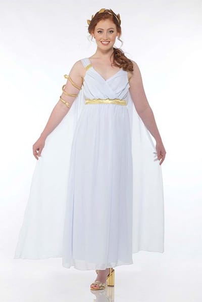 Karnival Customes Aphrodite Verkleedkleding Carnavalskleding Dames Carnaval - Polyester - Maat L - 3-Delig Jurk/Armband/Hoofdband