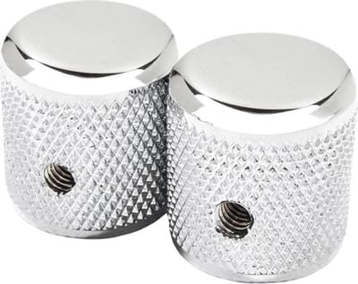 Fender 1958 Telecaster Knurled Knoppen Set - Chroom (2 Stuks)