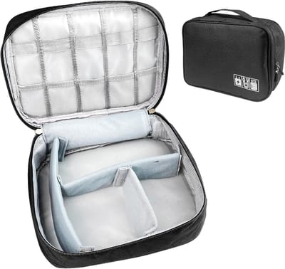 SnelShoppen - Kabel Organizer Tas voor Reiscables, Elektronische Accessoires, Waterdichte Oxford Materialen, Charger, MacBook Adapter, Power Bank, USB