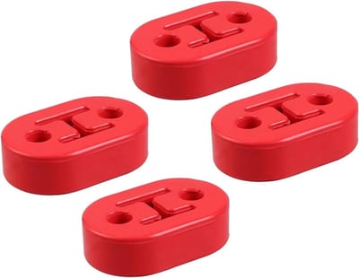 Universele 4-delige Rubber Ophangingsset voor Uitlaat - Stevige Beugels met Schokabsorptie en 12mm Gaten voor Auto's en Vrachtwagens
