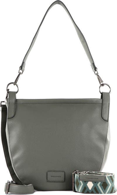 FREDsBRUDER Leren Schoudertas Lanbe Round Hobo Bag Sage Kaki