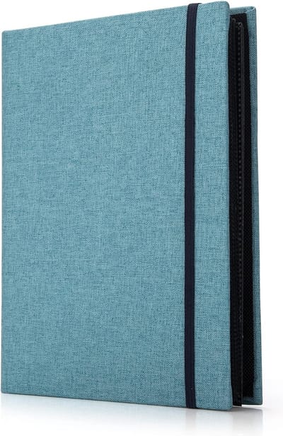 Insteekalbum voor 200 Foto's - Vintage Linnen Fotoboek - Blauw