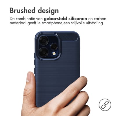 imoshion Hoesje - Geschikt voor Oppo Reno15 F (5G) - Brushed Backcover - Donkerblauw