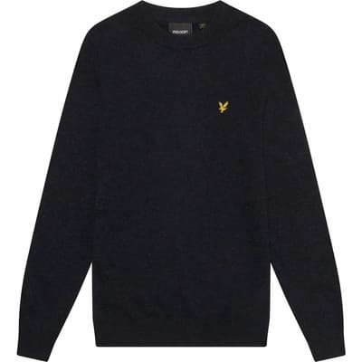 Ronde hals trui van lamswol Lyle & Scott Blend