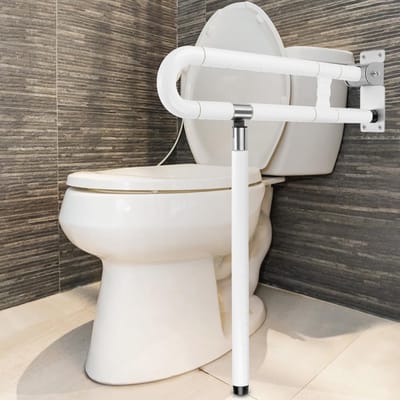 Toilethandgreep met Verstelbare Poot en Antislip, Opvouwbare Handgreep voor Badkamer - Hulpmiddelen voor Ouderen en Gehandicapten