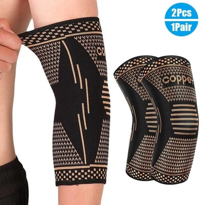 1 Paar Koperen Elleboog Compressie Mouwen Tenniselleboog Brace Geschikt Voor Vrouwen Mannen Armverzorging Mouw Voor Tendinitis Tennis Golfers XL