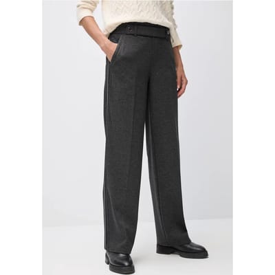 Gemêleerde broek met rechte leg