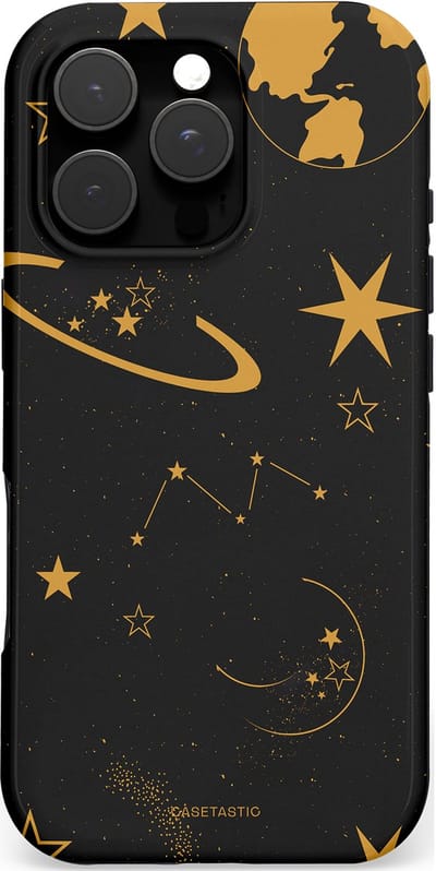 Casetastic hoesje geschikt voor Apple iPhone 16 Pro - MagSafe - Dubbellaagse bescherming - Nachtelijk uitzicht - Fashion Case - Zwart