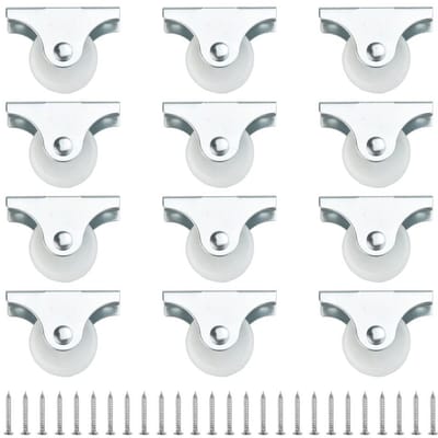12 Stuks Zwenkwielen 25mm - Kleine Bokwielen voor Meubels en Laden