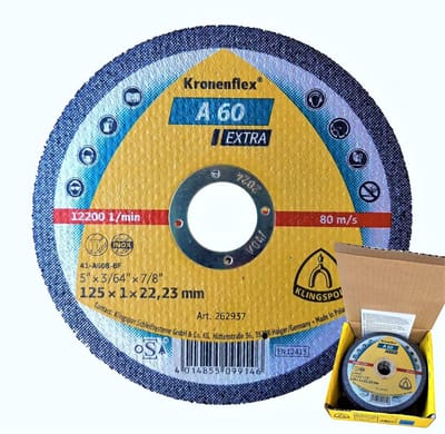 25x Dunne Doorslijpschijven 125x1mm voor Roestvrij Staal en Metaal