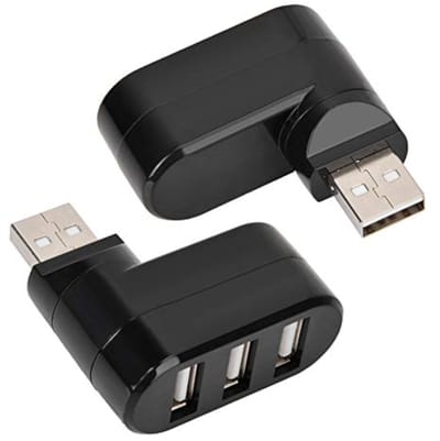 Solidchoice - Dailygoody - Multipoort Hub - USB Hub - Slim ontwerp - Zwart - Splitter Adapter Hub - Geschikt voor PC en Laptop - Mini formaat