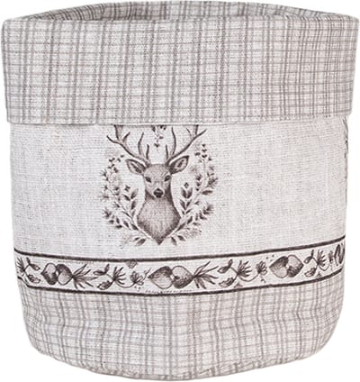 Clayre & Eef Broodmand Ø 15x16 cm Beige Katoen Hert