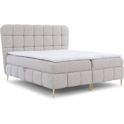 Boxspring Loran in bouclé met opbergruimte 180 x 200 cm | NADUVI Collection