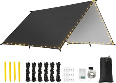 Waterdichte Campingzeil 3 x 3 m - Ideaal voor Buiten, Wandelen en Reizen