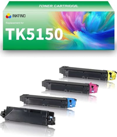 INKFIND TK-5150 (TK5150BK-TK5150C-TK5150M-TK5150Y) tonercartridge multipack van 4 stuks (Zwart+Cyaan+Magenta+Geel) compatibel met Kyocera TK-5150 (TK5150BK-TK5150C-TK5150M-TK5150Y) voor Kyocera ECOSYS M6035cidn/ M6535cidn / P6035cdn 4-pack BK/C/M/Y