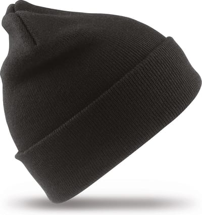 Heren/dames Beanie Wintermuts - zwart - 100% acryl wol - warme mutsen - Dubbel dikke stof