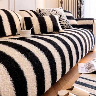 Imitatie Lamsvacht Zacht Bankkussen Winter Warm Dik Antislip Bankhoezen Luxe Bank Bank Rugleuning Hoezen L Vorm Zitmat 70x70cm