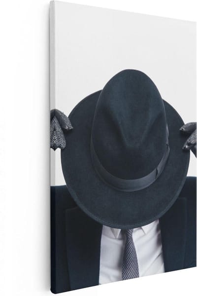 Artaza Canvas Schilderij Maffia - 20x30 cm - Klein - Wanddecoratie Godfather - Muurdecoratie Mancave - Kamer Accessoires Man