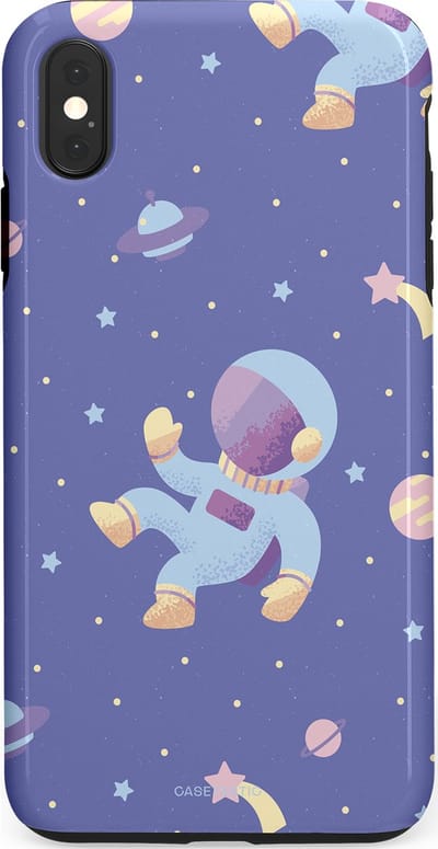 Casetastic Hoesje Geschikt voor Apple iPhone Xs Max - Stijlvolle Beschermende Duo-layer Case - Vliegen in de ruimte