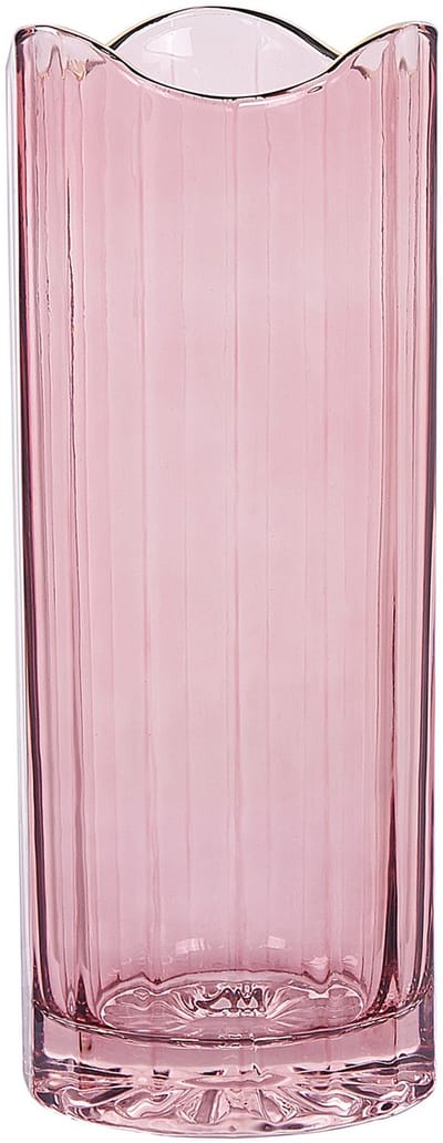 PERDIKI - Decoratieve vaas - Roze - Glas