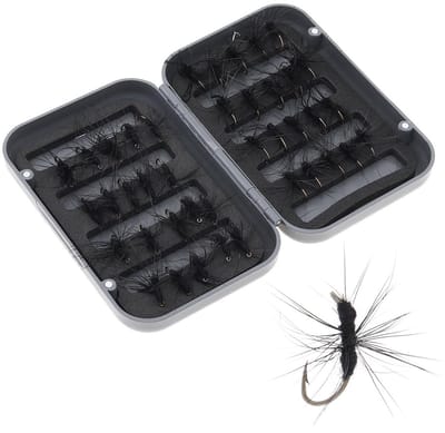 Dailygoods- Vliegvissen Kunstaas 40 Stuks - Handgemaakt Aas - Waterdichte Box - Hoge Hardheid - Sterke Toughness - Levendige Veren - Vliegvisaas