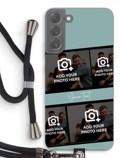Gepersonaliseerd - Case Company® - Hoesje met koord geschikt voor Samsung Galaxy S22 Plus hoesje met Koord - Filmrol N°2 - Telefoonhoesje met Zwart Koord - Bescherming aan alle Kanten en Over de Schermrand