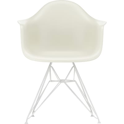 Vitra DAR Eames Plastic Armchair - kiezelsteen RE - wit