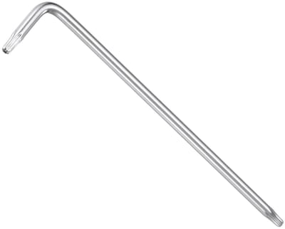 Dailygoods- Moersleutel Sabotagebestendig - Torx/Stersleutel - L-vormige 6-puntsmoersleutel - Lange Arm - Verchroomd Staal - Handgereedschap voor Reparaties - Sleutel