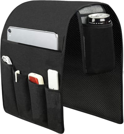 Sofa Armsteun Organizer voor Remote, Tijdschriften, Boeken en Drankjes - Handige Opberghouder voor de Bank